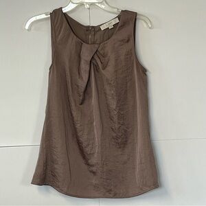 Ann Taylor Loft Bronze Sleeveless Tunic Tank Top Blouse. Size Small